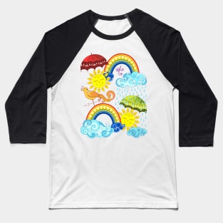 Fairytale Weather Forecast Print Baseball T-Shirt